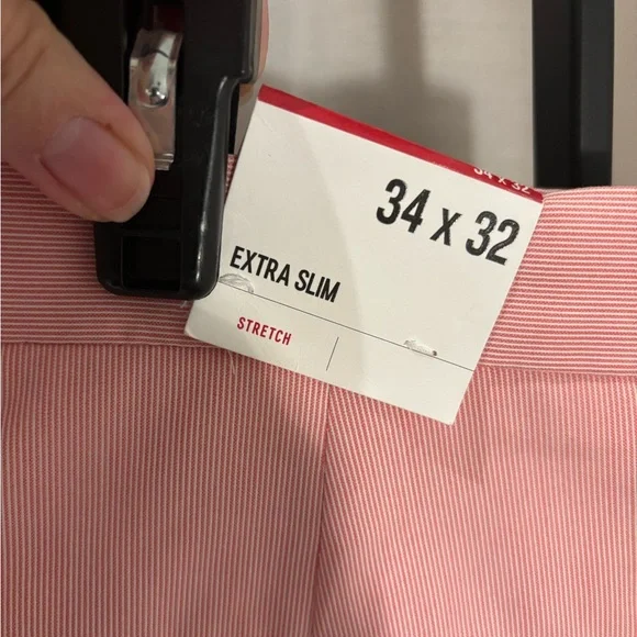 Express Stretch Extra Slim Light Pink Resortcore Men’s Trousers, Size 34/32 NWT - Picture 4 of 5